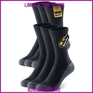 Merino Wool Thermal Socks 3-Pair Pack for Hiking & Winter Wear